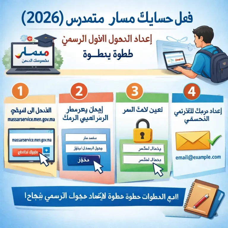 كيفية إعداد تسجيل الدخول الأول في مسار 2026
