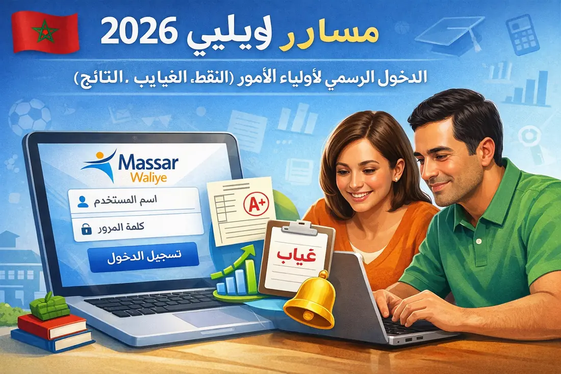 Massia R تسجيل الدخول إلى Massar Waliye 2026 (رابط رسمي للآباء)